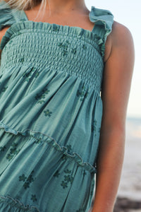SS Girl's Dress Pia Dress (jade bloom)