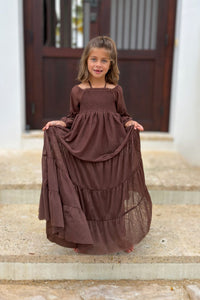 SS Girl's Dress Pippa Maxi (cocoa tulle)