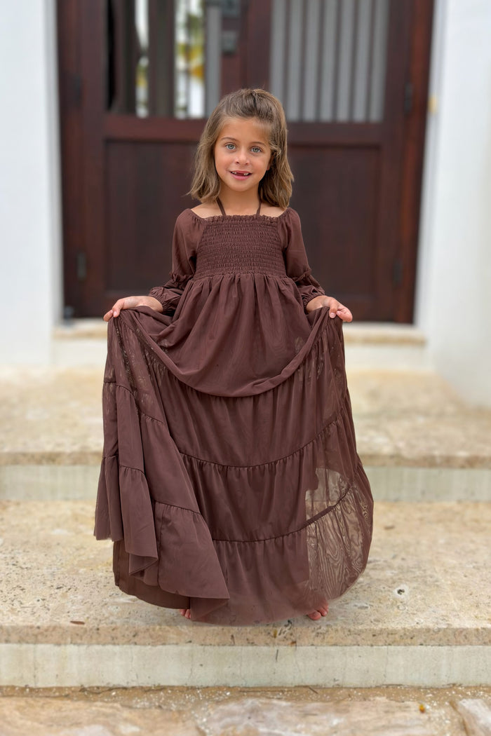 SS Girl's Dress Pippa Maxi (cocoa tulle)