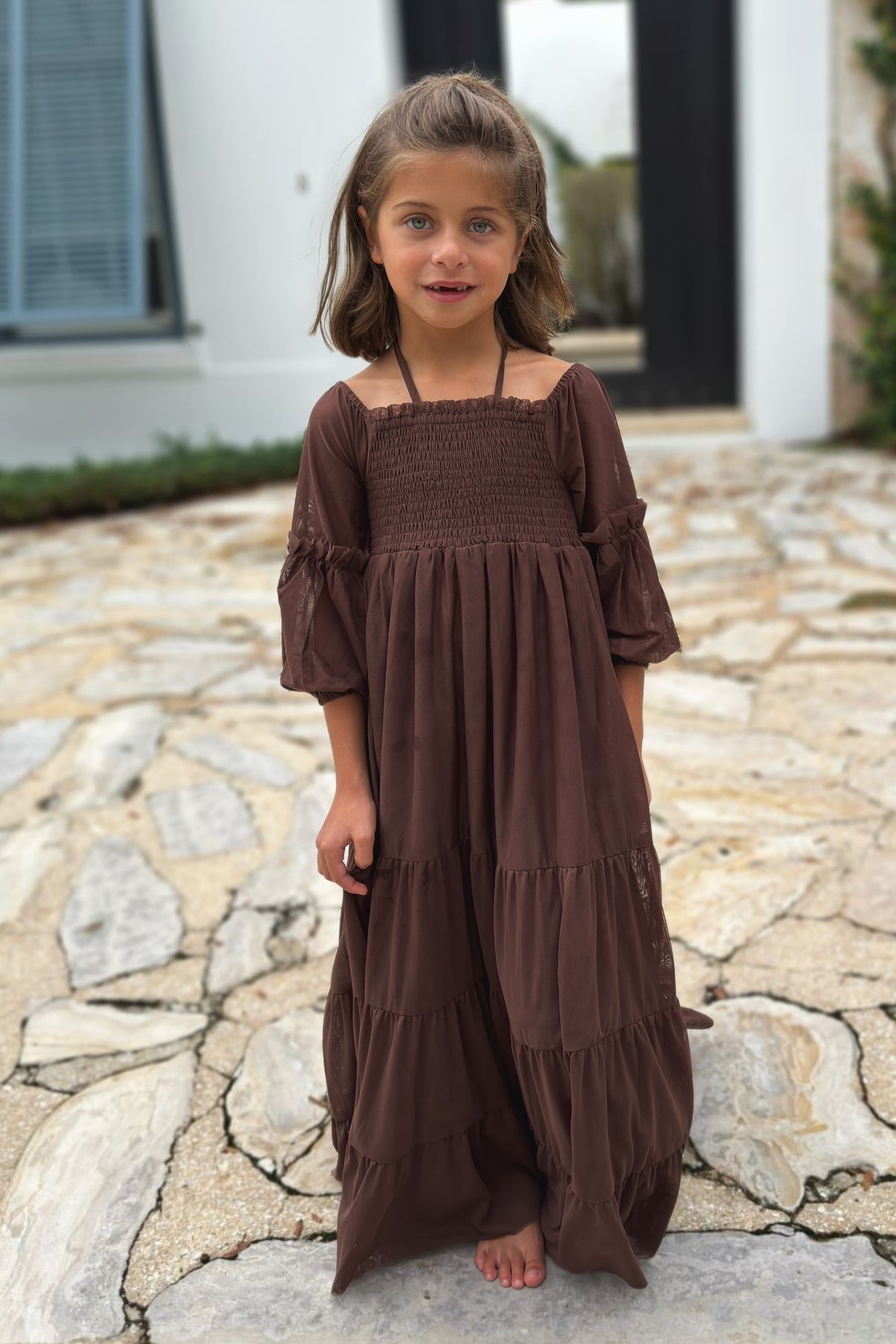 SS Girl's Dress Pippa Maxi (cocoa tulle)