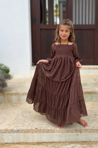 SS Girl's Dress Pippa Maxi (cocoa tulle)