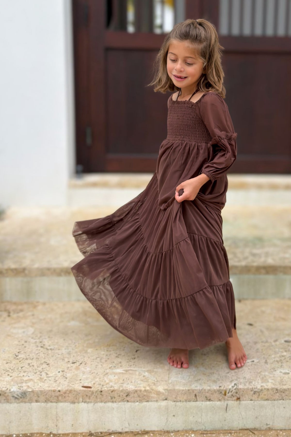 SS Girl's Dress Pippa Maxi (cocoa tulle)
