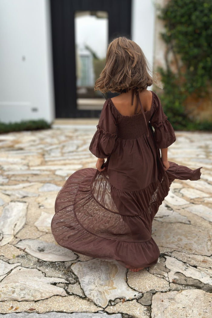 SS Girl's Dress Pippa Maxi (cocoa tulle)