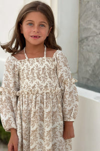 SS Girl's Dress Pippa Dress (mocha mist floral)