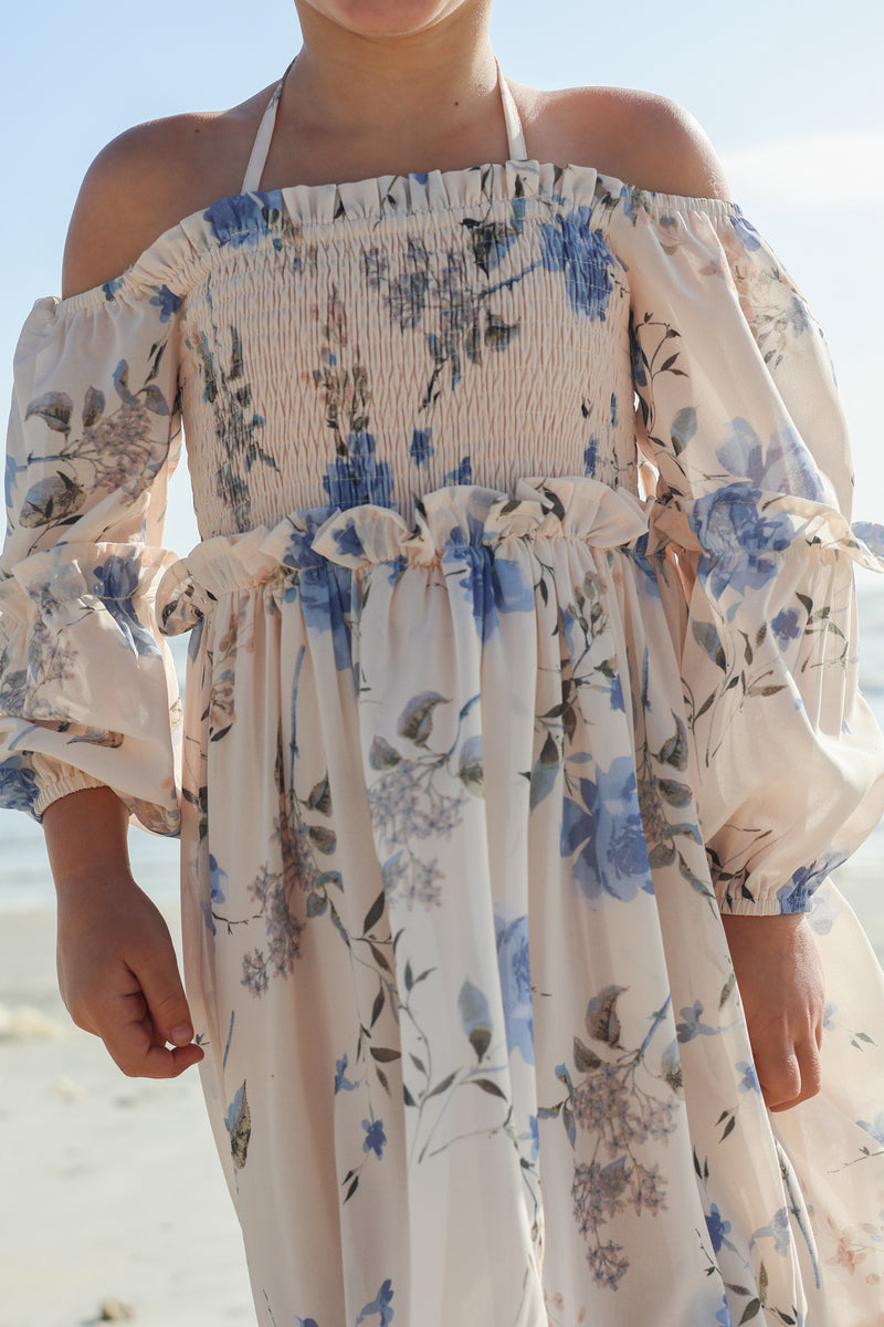 Pippa Maxi (Floral Blue Chiffon) 6Y Pippa Maxi (Floral Blue Chiffon) 6Y