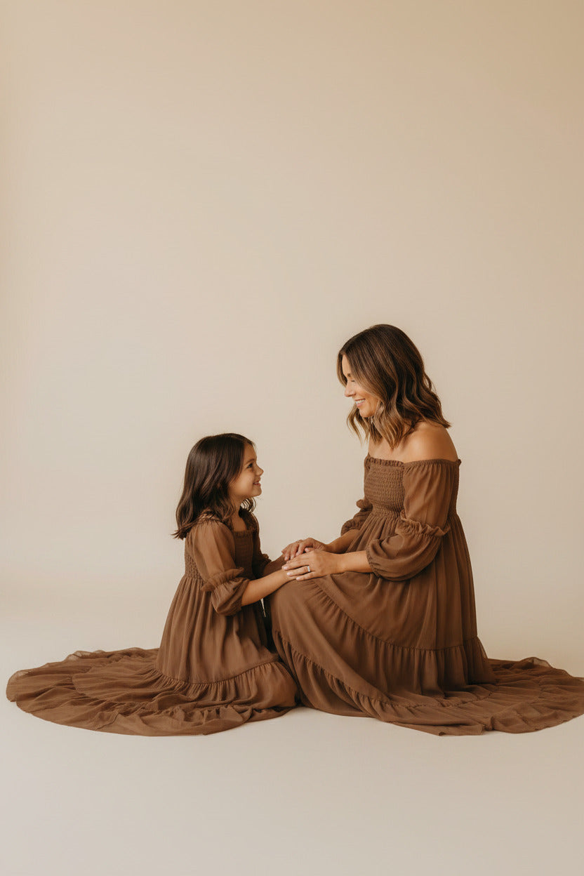 SS Girl's Dress Pippa Maxi (cocoa tulle)
