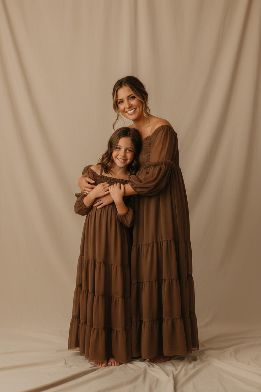 SS Girl's Dress Pippa Maxi (cocoa tulle)