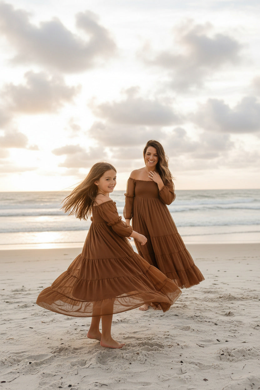 SS Girl's Dress Pippa Maxi (cocoa tulle)