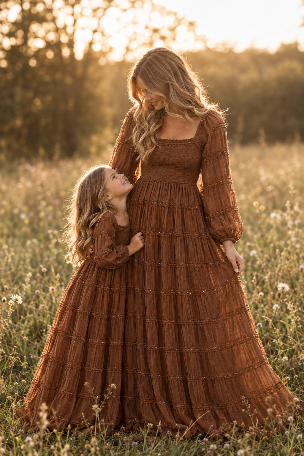 SS Girl's Dress Pippa Maxi (mocha chiffon)