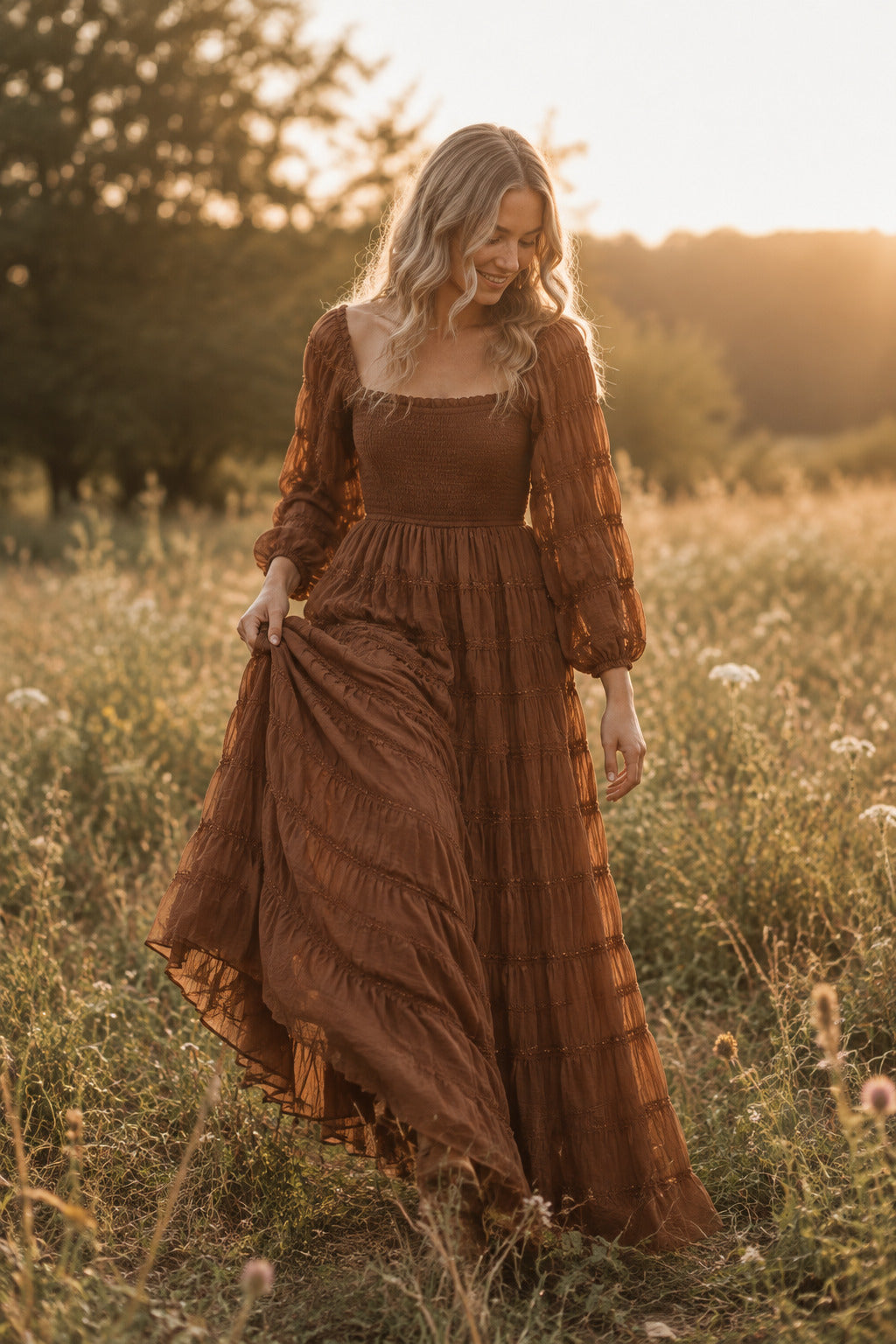 SS Women's Dress Women's Pippa Maxi (mocha chiffon)