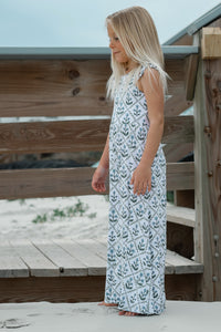 LB Girl's Romper Rita Tie Romper (bluebell)