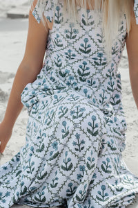 LB Girl's Romper Rita Tie Romper (bluebell)