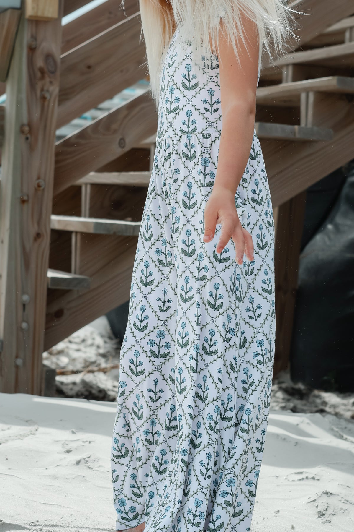 LB Girl's Romper Rita Tie Romper (bluebell)