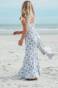 LB Girl's Romper Rita Tie Romper (bluebell)