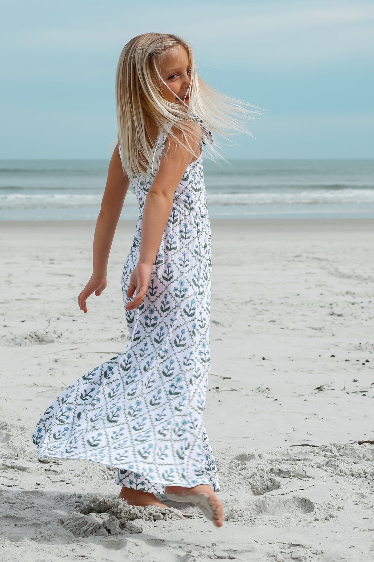 LB Girl's Romper Rita Tie Romper (bluebell)