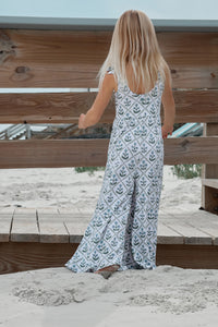 LB Girl's Romper Rita Tie Romper (bluebell)