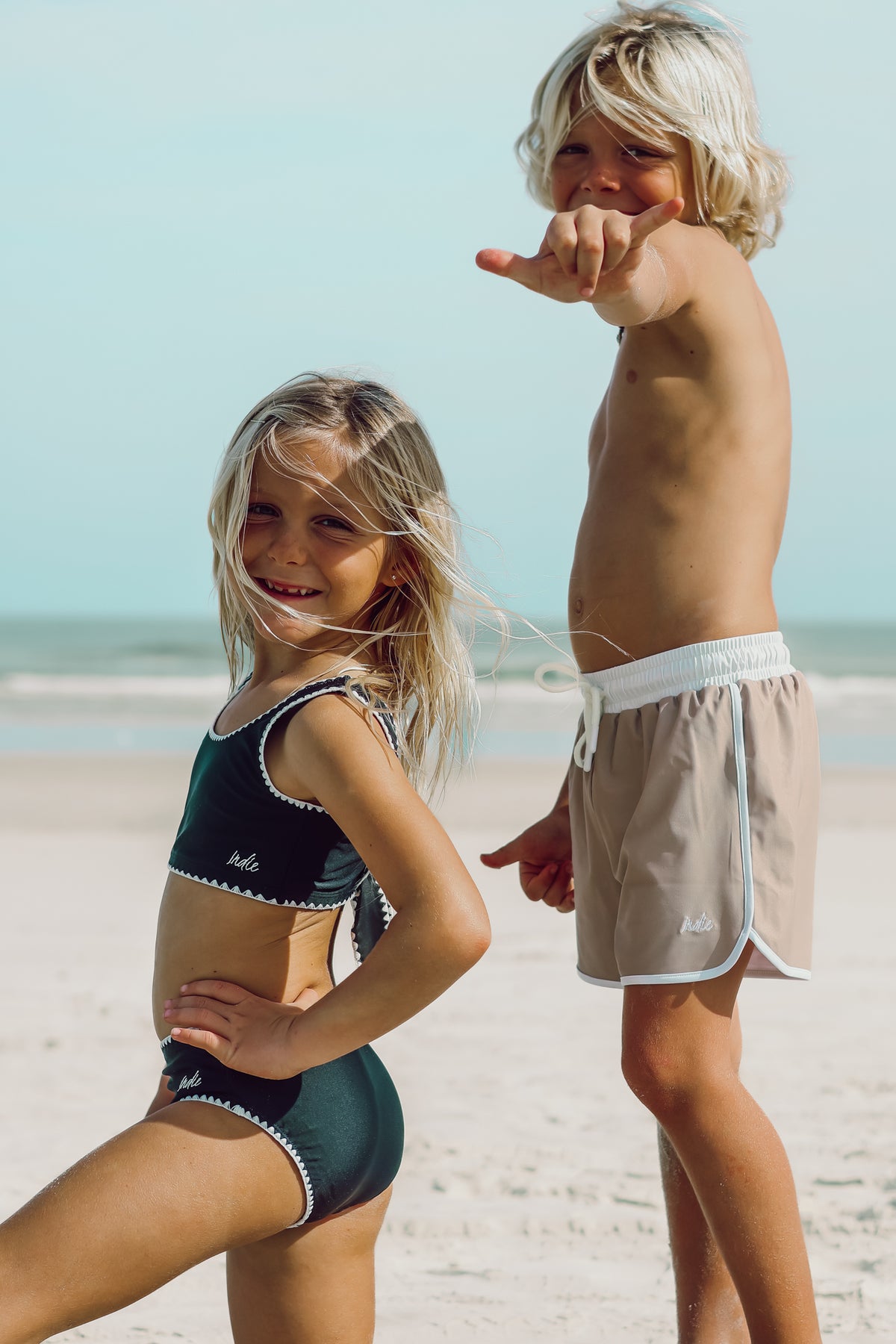 INDIE BLUE SWIM Scoopback Set (midnight embroidered)