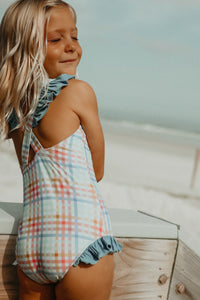 LB Swimwear Crossback One Piece (plaid)