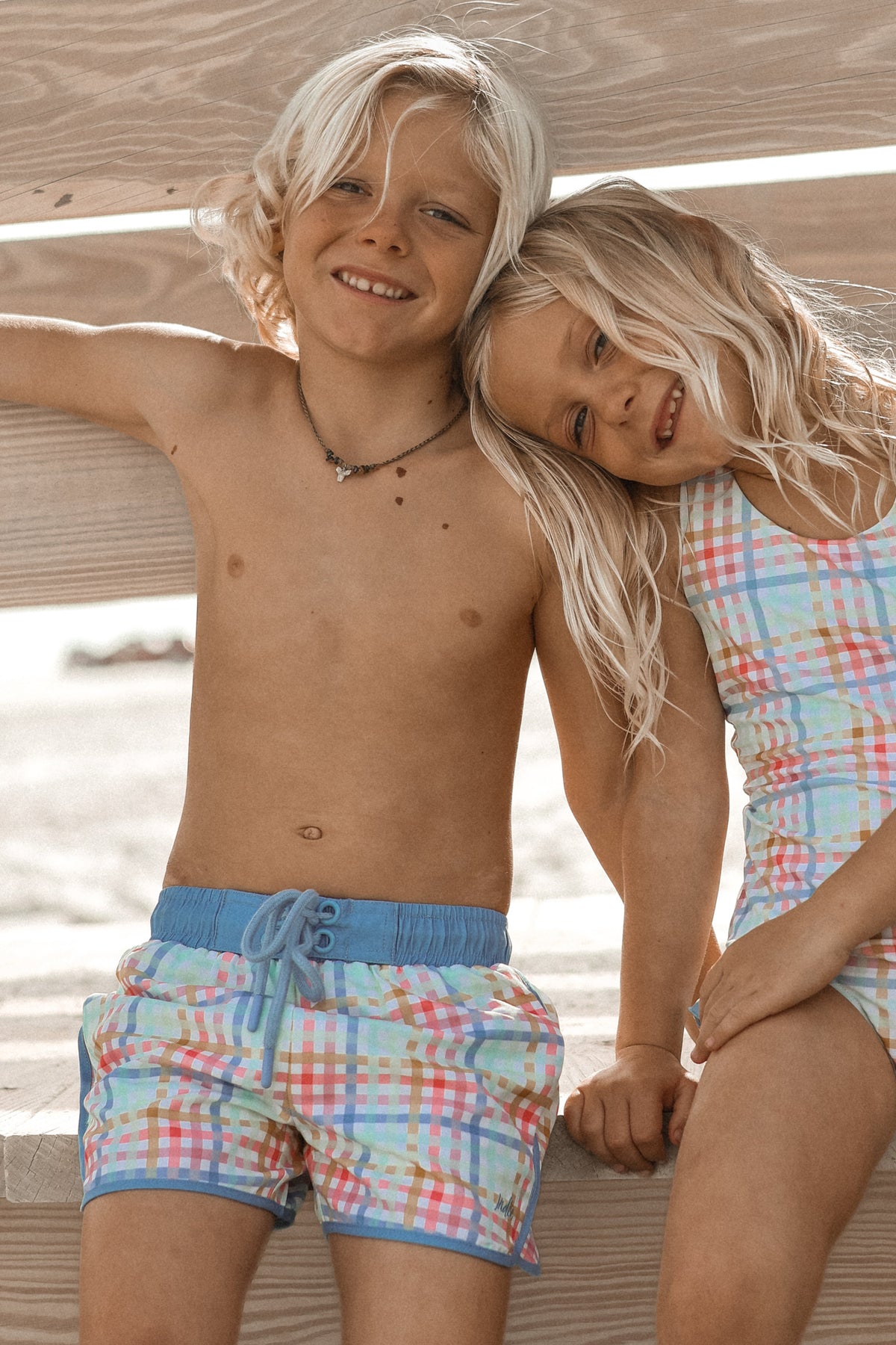 LB Swimwear Surf Shorts (plaid)