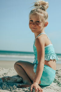 LB Girl's Swim Tankini Set (aqua waves)