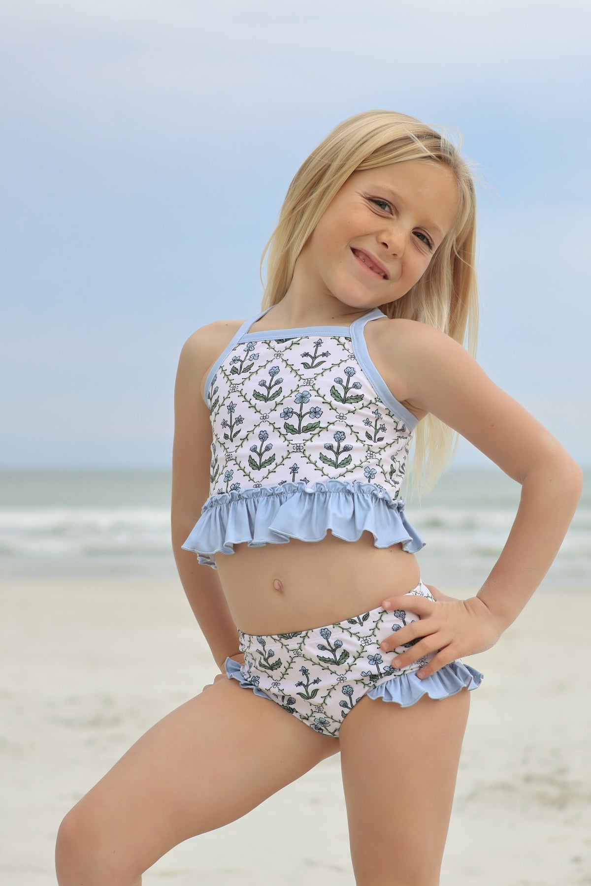 LB Girl's Swim Tankini Set (bluebell)