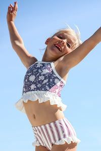 LB Girl's Swim Tankini Set (lilac blooms)