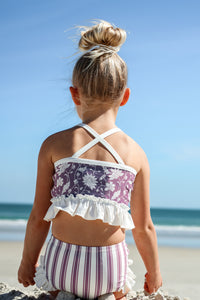LB Girl's Swim Tankini Set (lilac blooms)