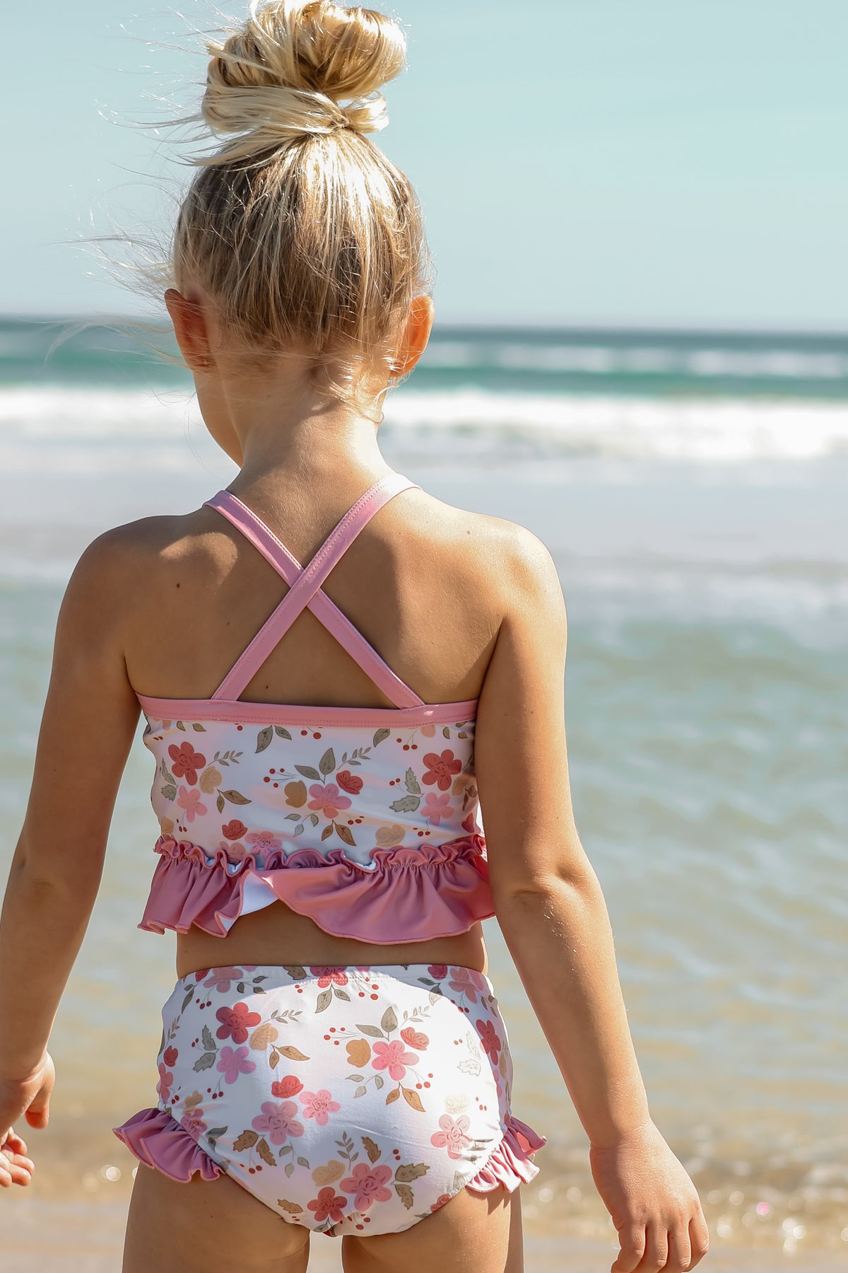 LB Girl's Swim Tankini Set (sweet pea)