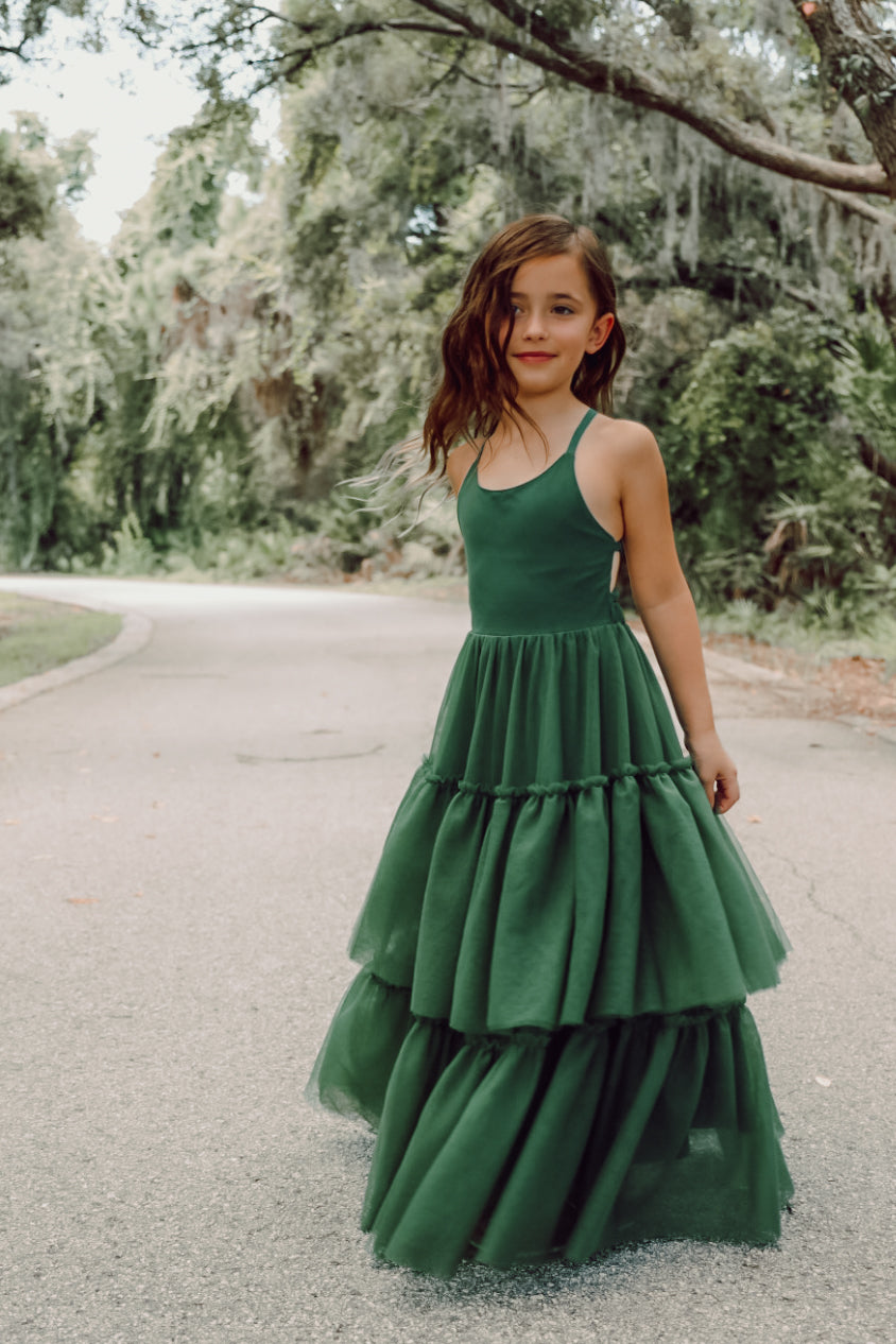 SS Girl's Dress Wendy Dress (forest tulle)