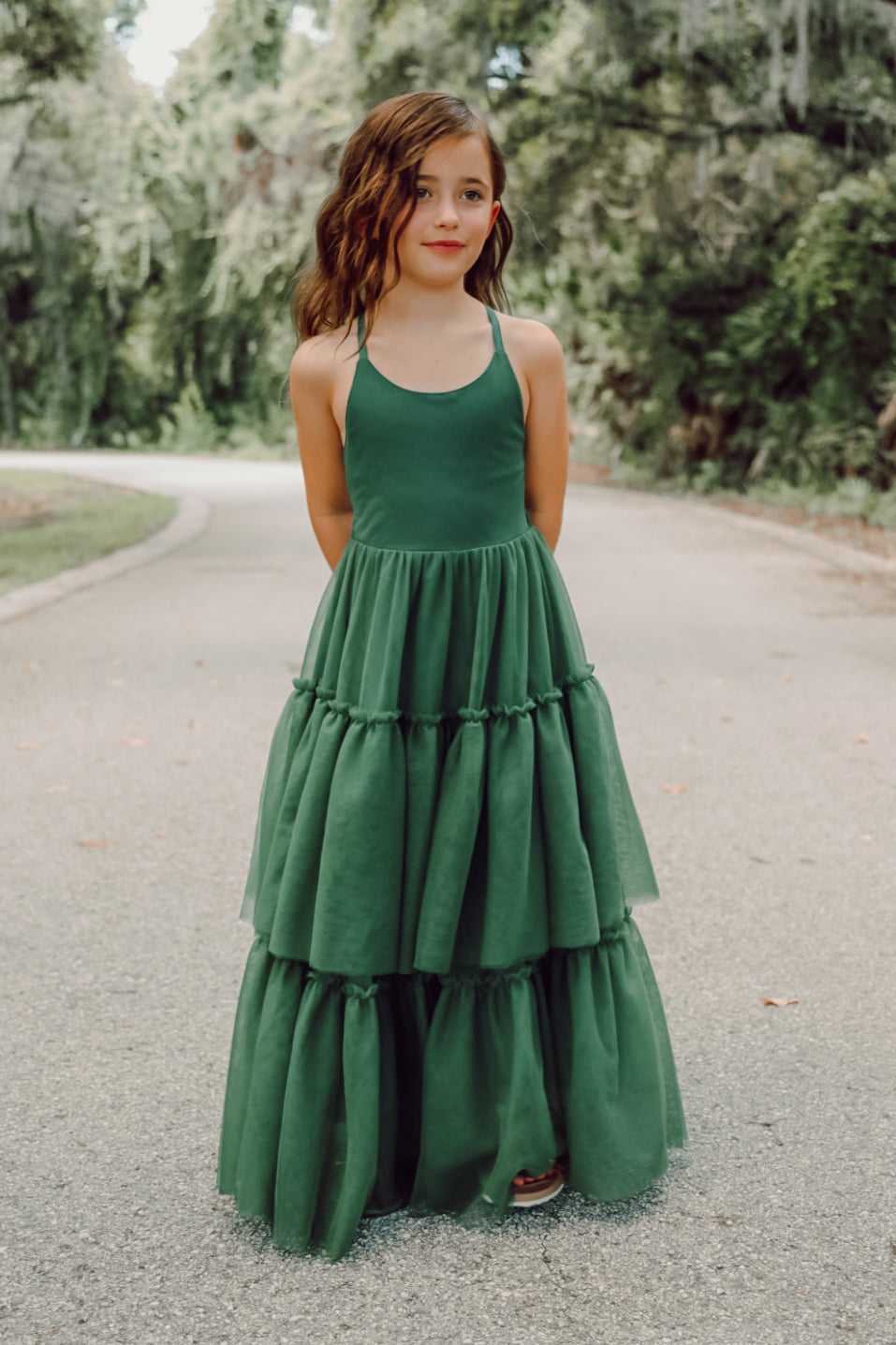 SS Girl's Dress Wendy Dress (forest tulle)