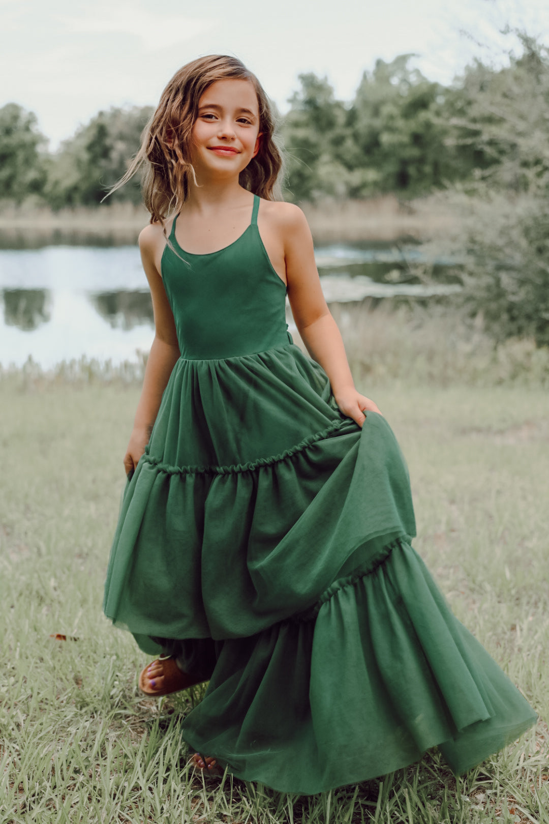 SS Girl's Dress Wendy Dress (forest tulle)