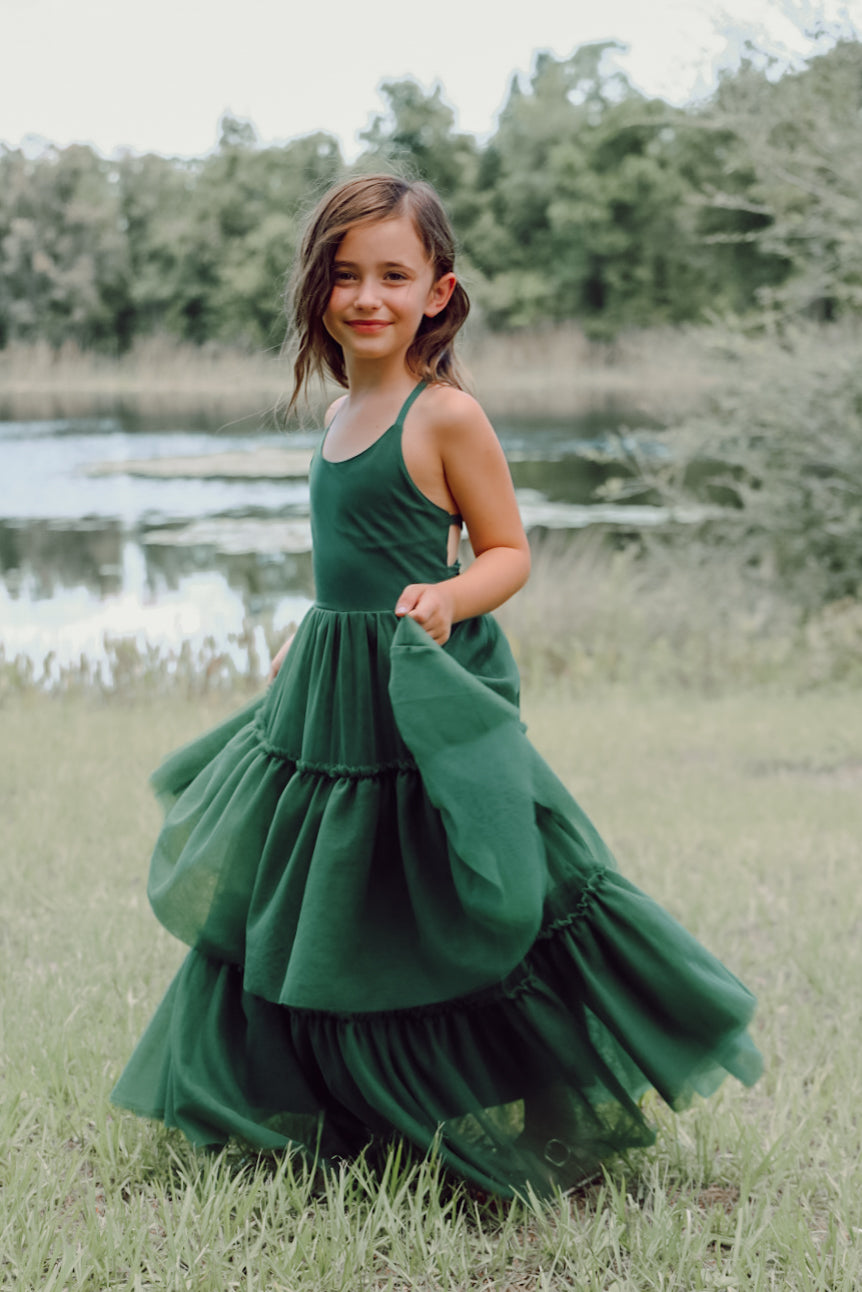 SS Girl's Dress Wendy Dress (forest tulle)