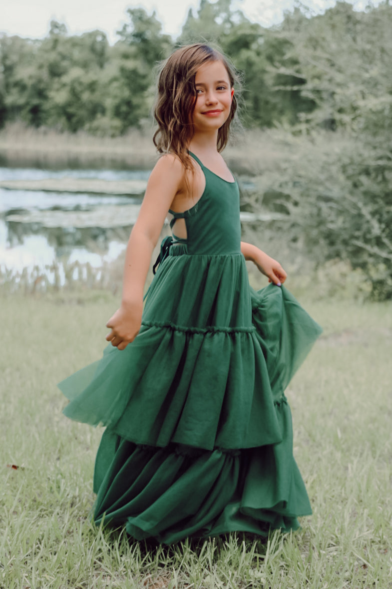 SS Girl's Dress Wendy Dress (forest tulle)