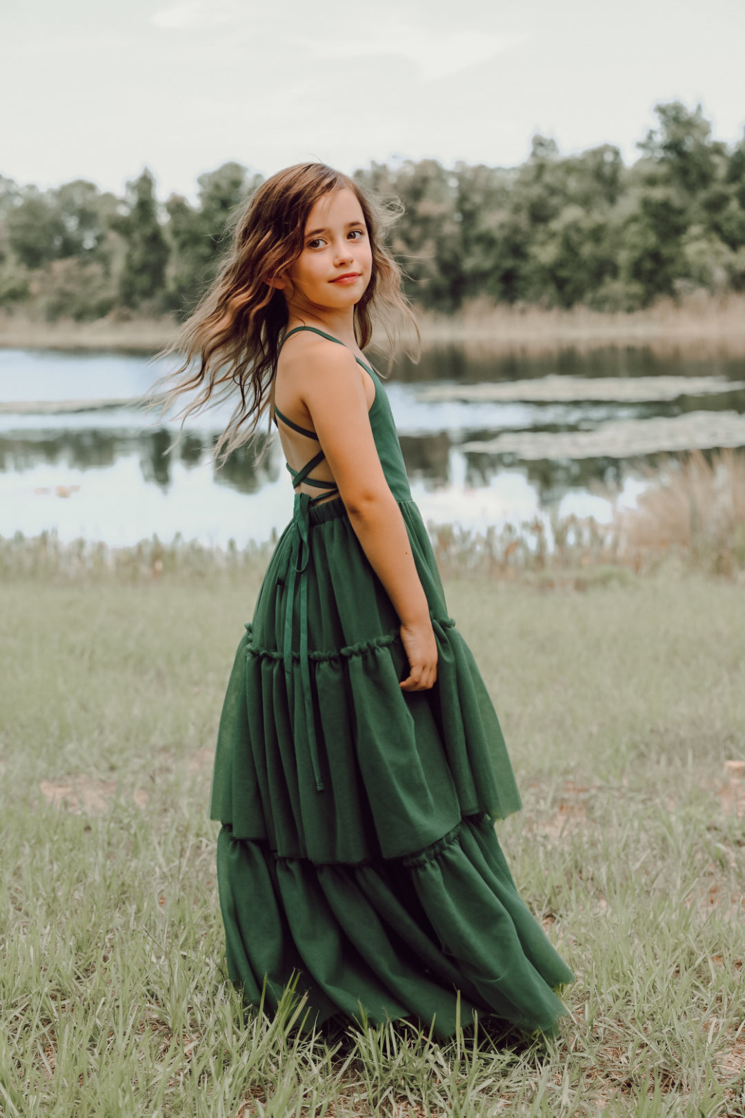SS Girl's Dress Wendy Dress (forest tulle)