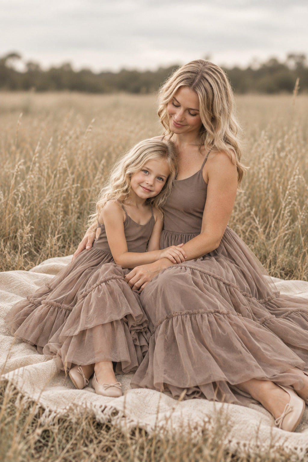 SS Girl's Dress Wendy Dress (mocha tulle)