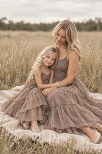 SS Girl's Dress Wendy Dress (mocha tulle)