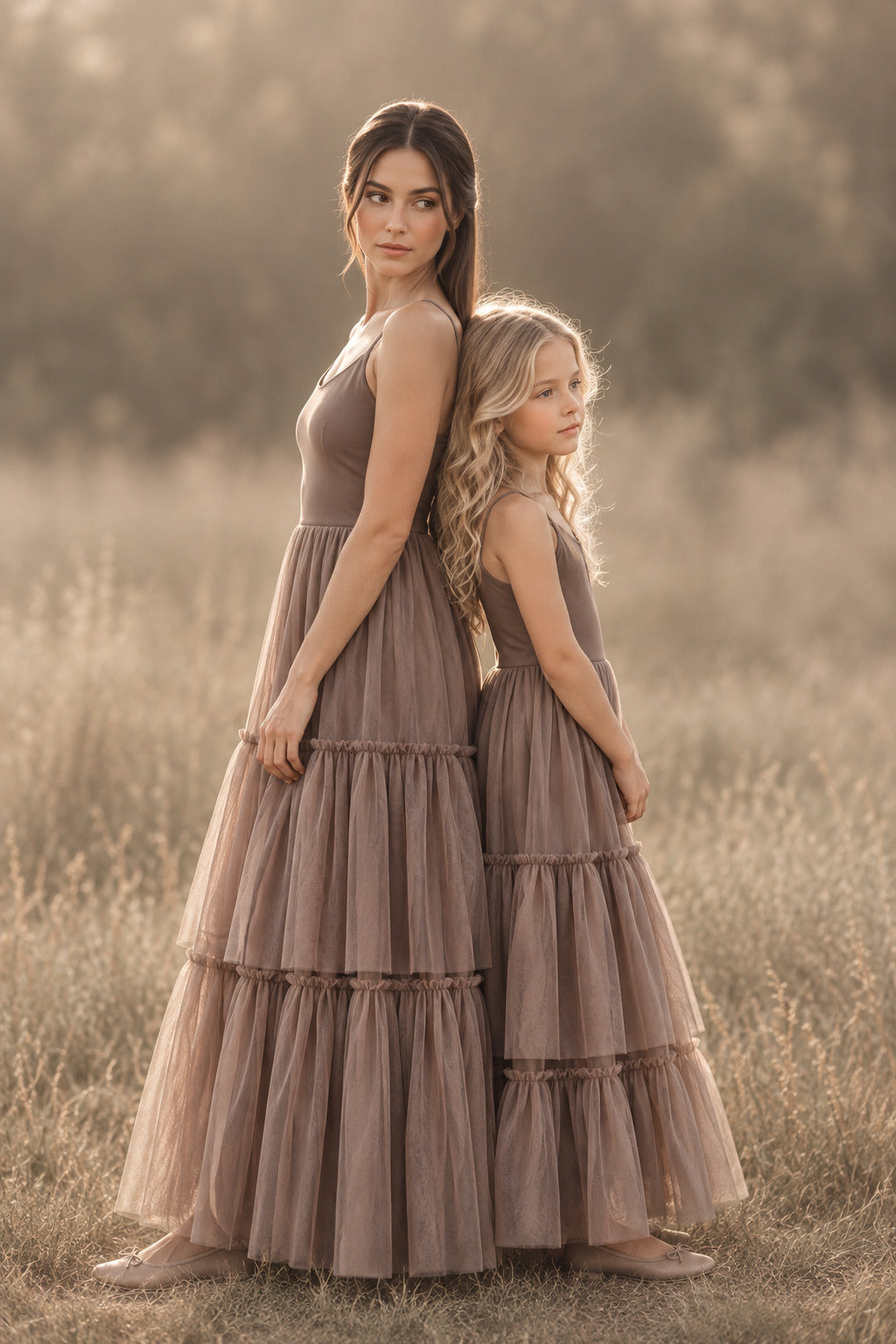 SS Girl's Dress Wendy Dress (mocha tulle)