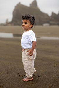 INDIE BLUE Boys Finn Pants (latte muslin)