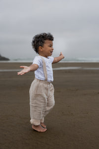 INDIE BLUE Boys Finn Pants (latte muslin)