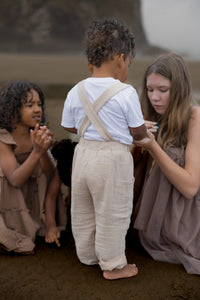 INDIE BLUE Boys Finn Pants (latte muslin)
