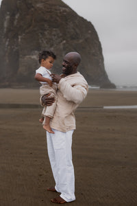 INDIE BLUE Boys Finn Pants (latte muslin)