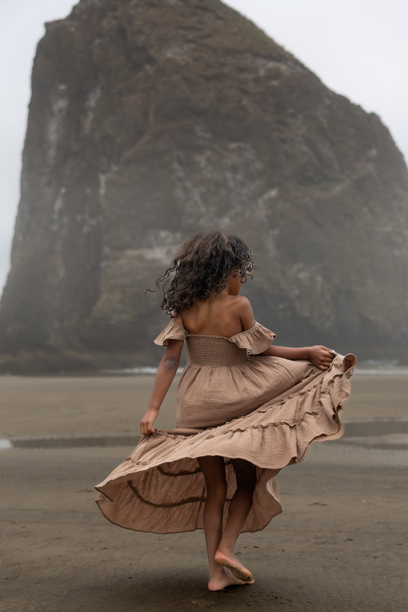 INDIE BLUE Dresses Marabella Dress (mocha muslin)