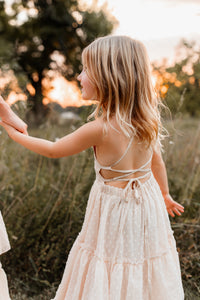 INDIE BLUE Dresses Wendy Dress (natural swiss dot)