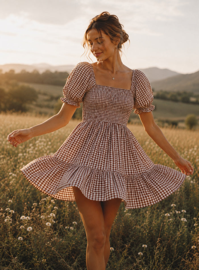 SS Women's Karina Mini Brown Gingham