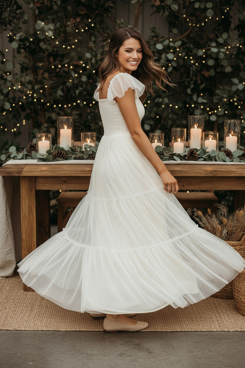 Women's Marabella Dress (antique ivory tulle) – INDIE BLUE