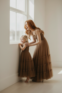 SS Girl's Dress Marabella Dress (mocha tulle)