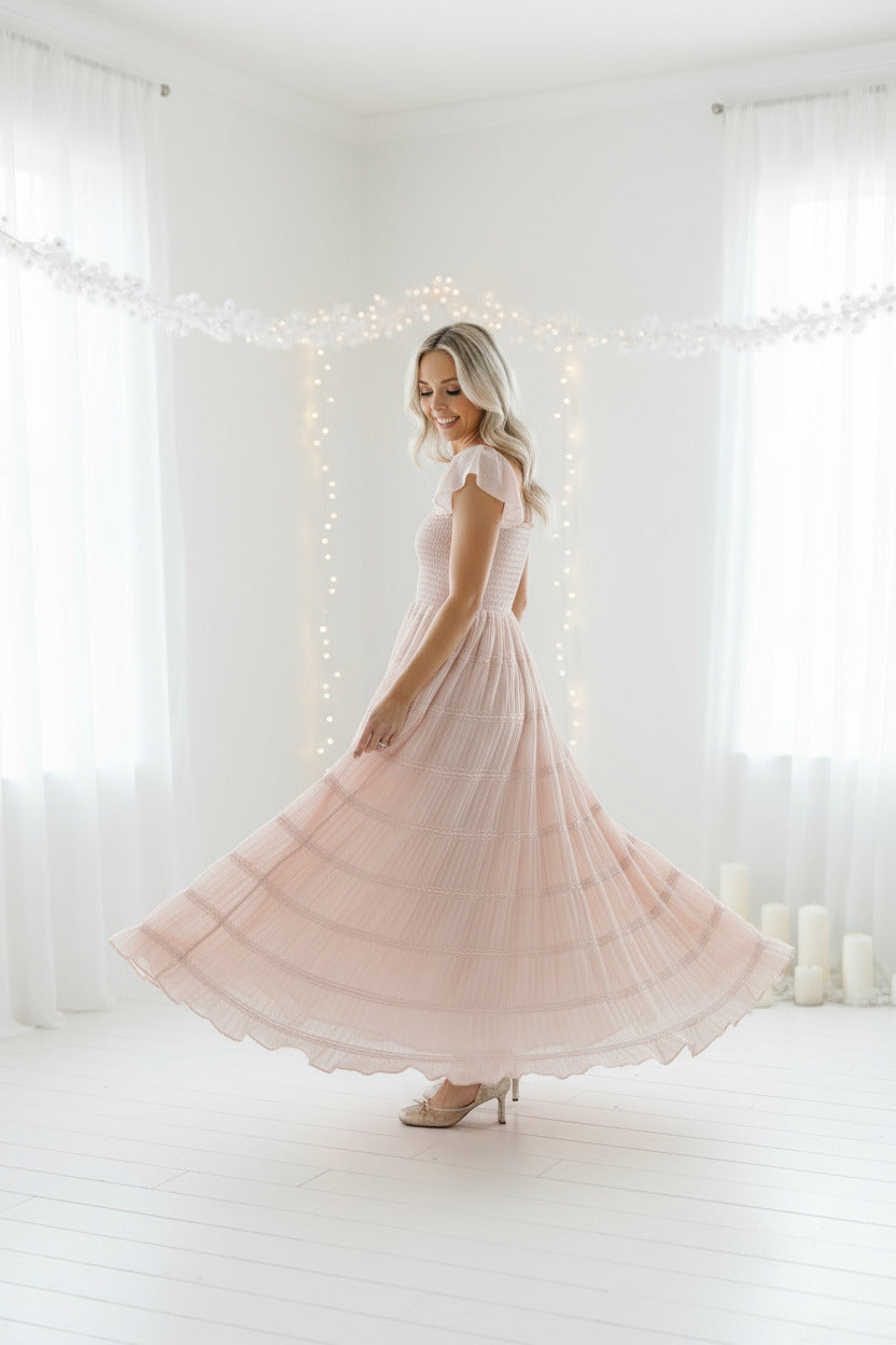 SS Women's Dress Women's Marabella Dress (soft pink chiffon)