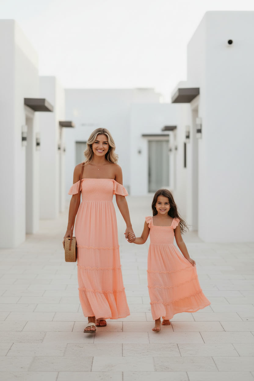 SS Women's Dress Women's Marabella Dress (vibrant coral muslin) SUMMER SALE