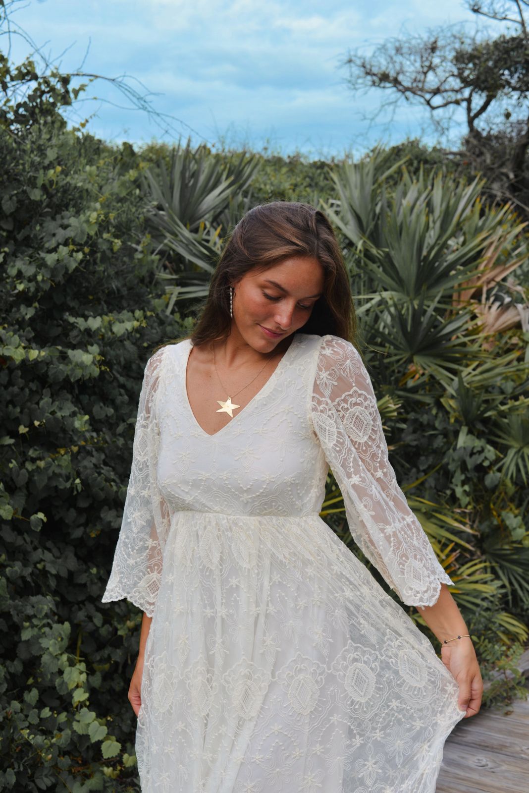 SS Women's Dress Women's Ophelia Maxi (ivory lace)