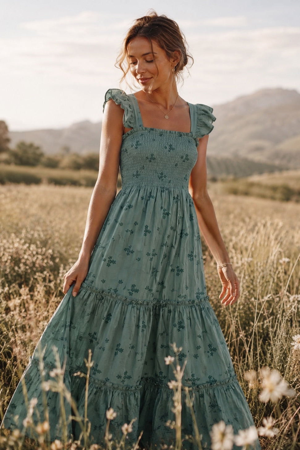 SS Women's Pia Dress Jade Bloom